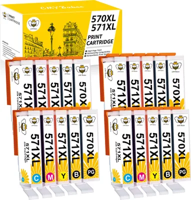 Produktbild von 20er für Canon PGI-570 XL CLI-571 XL Druckerpatronen Kompatibel Canon 570XL 570 XL PIXMA MG5750 7700 7750 5751 5752 5753 TS5050 6050 5055 5052 5000
