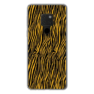Produktbild von MuchoWow® Handyhülle Schutzhülle Hülle für Huawei P40 Lite Tigerdruck - Schwarz - Orange Silikon Softcase Handy Hülle - Handy