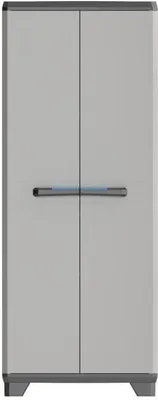 Produktbild von Kis Kunststoffschrank Linear Hoch 173 x 68 x 39 cm grau/schwarz