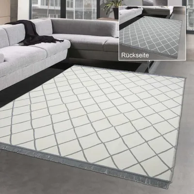 Zdjęcie produktu dla Dywan odpowiedni do wnętrz i na zewnątrz | wzór w romby | dwustronny Rozmiar - 200 x 290 cm