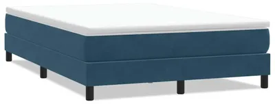 Produktbild von vidaXL Boxspringbett ohne Matratze Dunkelblau 140x210 cm Samt