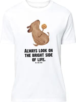 Produktbild von Mr. & Mrs. Panda Größe XL T-Shirt Hund Keks - Weiß - Geschenk, Shirt, Leckerli, mit Spruch, Sprüche, Tshirt, Optimist, Hundeliebe, Optimistisch