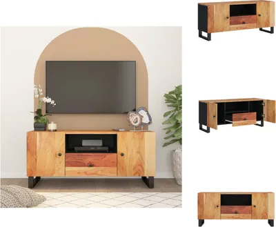Produktbild von vidaXL TV-Schrank 105x33,5x46 cm Massivholz Akazie & Holzwerkstoff -  TV-Möbel