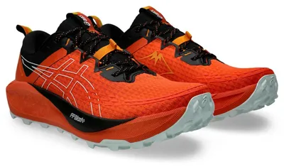 Imagen del producto de Zapatillas de trail running ASICS GEL-Trabuco 13 para hombre, color naranja y azul claro, talla 49