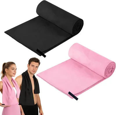 Obrázok produktu pre Mikrovláknové uteráky, 2 kusy, rýchlo schnúce, 40x80 cm, vhodné na šport a cestovanie