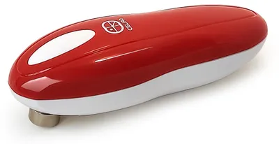 Elektrischer Dosenöffner, kabellos, ergonomisch, für glatte Kanten, Rot