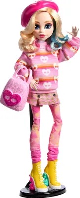 Obrázok produktu pre Zbierateľská bábika Monster High Wednesday – Enid Sinclair v ružovej farbe s príslušenstvom