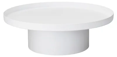 Produktbild von Dekotablett NORDIC weiß aus Metall D30cm Dekoplateau schlicht Tablett mit Fuß