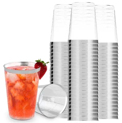 Productafbeelding van Herbruikbare plastic bekers - 30 stuks - Drinkbekers voor hergebruik
