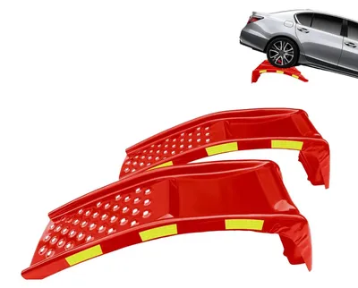Produktbild von Auto-Rampen, robuste Stahlkonstruktion, 8000 lbs Tragfähigkeit, Rot