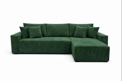 Obrázek produktu pro Rohová sedačka EDEN, zelená barva, rozměry 235 x 75 x 144 cm, moderní rohová sedačka s možností rozkládání, montáž možná z levé i pravé strany