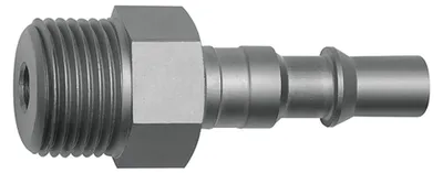 Produktbild von Riegler Nippel für Kupplungen NW 6, ISO 6150 C, Stahl, G 1/4 AG