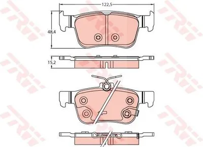 Produktbild von TRW Bremsbeläge Satz Hinten für HONDA CIVIC X Schrägheck (FC, FK) GDB2256