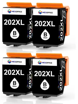 Produktbild von Kompatibel 202 XL Schwarz Druckerpatronen mit Epson 202XL Patronen 4-Pack – 4 Schwarz