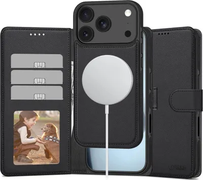 Immagine prodotto di Custodia Tech-Protect Wallet Magsafe per Iphone 17 Pro - Nero opaco
