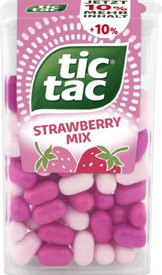 Image de Tic Tac Strawberry Mix Dragees aromatisés à la fraise 54 g