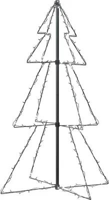 Produktbild von vidaXL Weihnachtsbaum in Kegelform 160 LEDs Indoor & Outdoor 78x120 cm