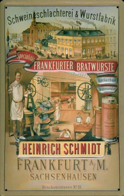 Produktbild von Blechschild Frankfurter Bratwurst Wurst Sachsenhausen Schild