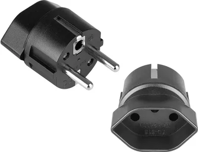 Produktbild von Adapter Schweiz zu EU Converter Stecker Reiseadapter Schwarz
