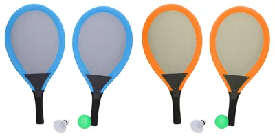 Produktbild von Wiky Strandtennis Set 2 Schläger 55 cm mit Ball und Federball