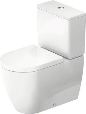 Immagine prodotto di Duravit ME by Starck WC sur pied, Rimless, pour réservoir de chasse adossé, 650x370mm, blanc ultra-brillant avec DuraShield, 200509AA00, 200509AA00