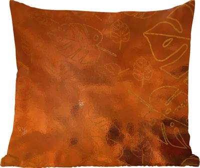 Produktbild von MuchoWow® Zierkissen Sofakissen Wohnzimmer Dekokissen 45x45 cm Muster - Bronze - Luxus - Gold - Schlafpolster - Polster für das Sofa