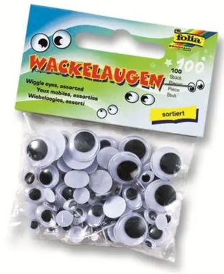 Zdjęcie produktu dla folia 7509 folia wiggle eyes, różne rozmiary, nie samoprzylepne