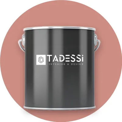 Produktbild von TADESSI Wandfarbe Rot - Rosenholz - abwaschbare Innenfarbe matt - Dispersionsfarbe - Geruchsarm und Lösemittelfrei - 2,5 Liter Gebinde