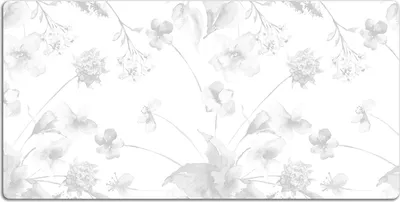 Produktbild von Schreibtischmatte Tischunterlage 120x60 cm Mauspad - Graue Blumen