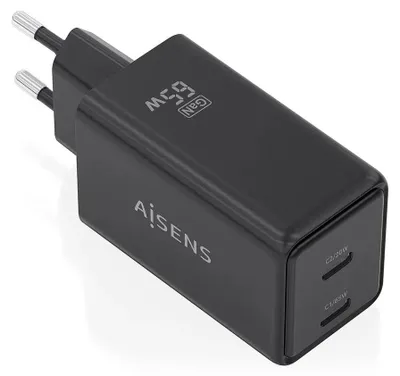 Produktbild von AISENS ASCH-65W2P079-BK, Drinnen, AC, 20 V, Schwarz