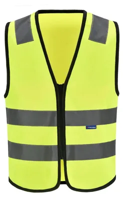 Immagine prodotto di Gilet di sicurezza riflettente da uomo, giallo, con zip, taglia XXL