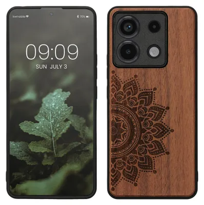 Produktbild von kwmobile Handyhülle für Xiaomi Redmi Note 13 Pro 5G / Poco X6 5G Hülle Holz - Case mit TPU Bumper - Stoßfestes Hardcase - Schutzhülle Cover in