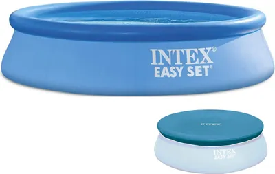 Produktbild von INTEX 28108GN - Easy Set Pool (244x61cm) mit Pumpe & Abdeckplane Planschbecken Schwimmbecken