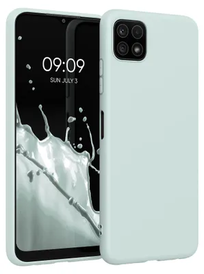 Produktbild von kwmobile Handyhülle für Samsung Galaxy A22 5G Hülle - TPU Case - Kabelloses Laden - Schutzhülle Cover in Cool Mint