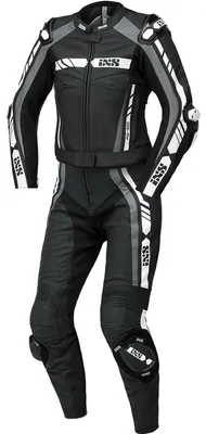 Productafbeelding van IXS RS-800 1.0 tweedelig dames motorpak, leer, zwart/grijs/wit, maat 34