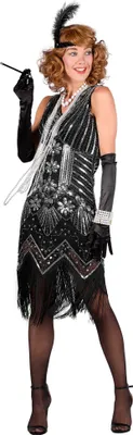 Produktbild von 20er Jahre Charleston Kleid Catherine silber Größe: M