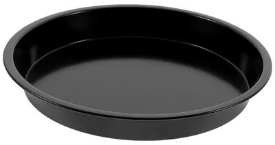Image de Plaque à pizza ronde - Moule de cuisson en acier avec revêtement antiadhésif - Pour pizzas, gâteaux et biscuits - Diamètre : 22 cm