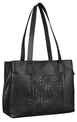 Produktbild von Benthill Damen Tasche Leder - Handtasche aus echtem Rindsleder - Große Schultertasche mit Reißverschluss - Vintage Umhängetasche XL