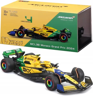 Productafbeelding van BBURAGO McLaren MCL38, model van een sportauto, voorgemonteerd, schaal 1:43, McLaren F1 38 1:43 Norris 24 Senna, geschikt voor alle geslachten, metaal, kunststof