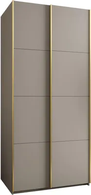 Produktbild von MEBLE KRYSPOL LUX 1 Kleiderschrank - 245,5x120x64cm - Kaschmir, Kaschmir, Gold