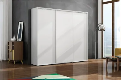 Produktbild von Dreitüriger Kleiderschrank 278 cm LEO – weiß