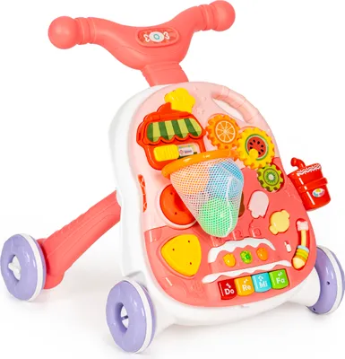 Produktbild von Schiebendes Rad interaktiver Lerntisch 2in1 für Kinder rot