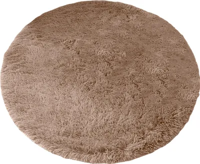 Produktbild von Runder Teppich Langflor 120cm X 120cm Modern für Wohnzimmer, Schlafzimmer, Esszimmer oder Kinderzimmer Bequeme Shaggy Bodenmatte Anti-Rutsch Teppich