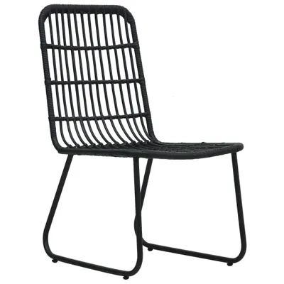 Produktbild von vidaXL Gartenstühle 2 Stk. Poly Rattan Schwarz