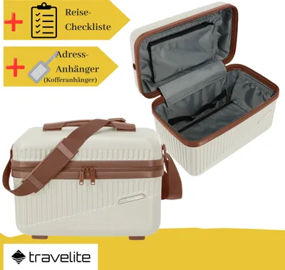 Produktbild von Travelite BALI Beautycase, Weiss/Cognac