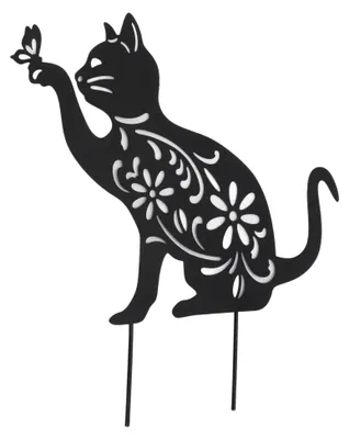 Produktbild von Dekorative Gartenpfähle in Katzenform, schwarze Katzenstatue für den Garten