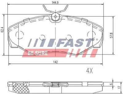 Produktbild von FAST Bremsbeläge Satz Vorne Bremsklötze für OPEL Vivaro A Kastenwagen (X83) FT29542