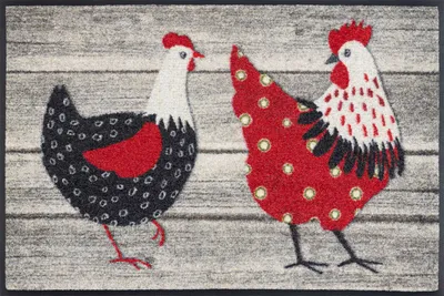 Produktbild von wash+dry Schmutzfangmatte Chicken Farm - 50 x 75 cm