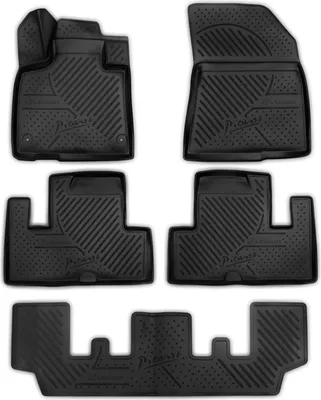 Produktbild von J&J AUTOMOTIVE | 3D Design Gummimatten Gummifußmatten Für Citroen C4 Grand Picasso ab 2014 5tlg, Schwarz, Anti-Rutsch, Ohne Geruch, mit Tunnel, Allwetter, 3cm Hoher Rand