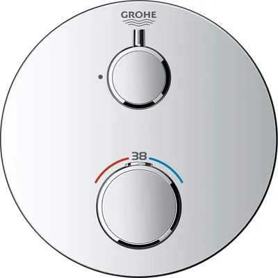 Produktbild von GROHE 24075000 THM-Brausebatterie Grohtherm 24075 1 Abgänge FMS für 36500 rund chrom